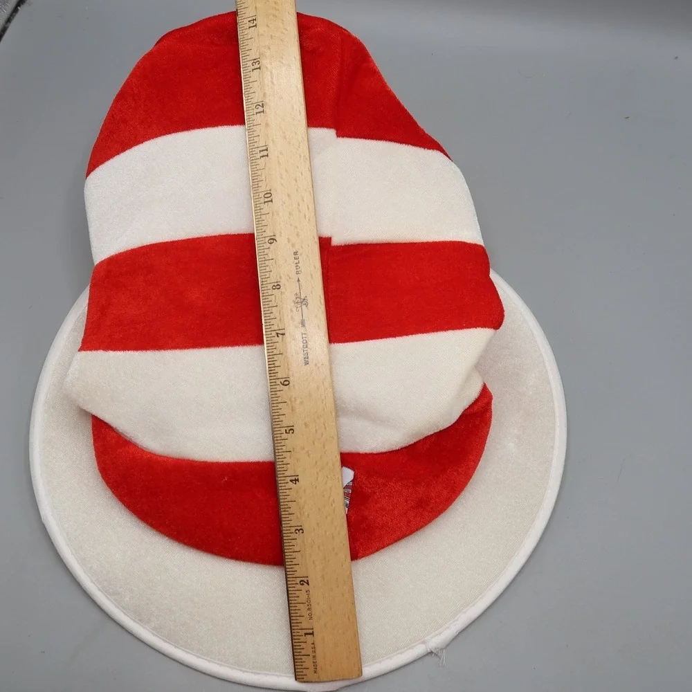 Dr Suess Universal Studios Hat Cat In The Hat Striped 14 Inch Tall Fun Hat Day